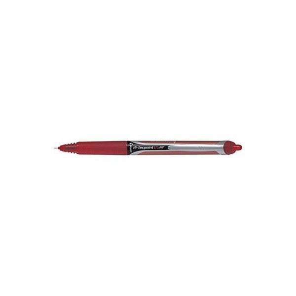 Stylo Roller à encre Rétractable Hi-Tecpoint V5 RT Trait 0 3 mm Rouge x 12 PILOT