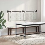 vidaXL Tête de lit suspendue Avec lumière LED Blanc Simili cuir