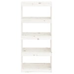 vidaXL Bibliothèque/Séparateur de pièce Blanc 60x30x135 5cm Pin massif