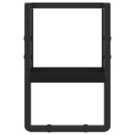 vidaXL Étagère murale avec barre noir 20x25x30 cm