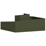 vidaXL Cache-pot de jardin Vert olive 100 x 100 x 50 cm Acier