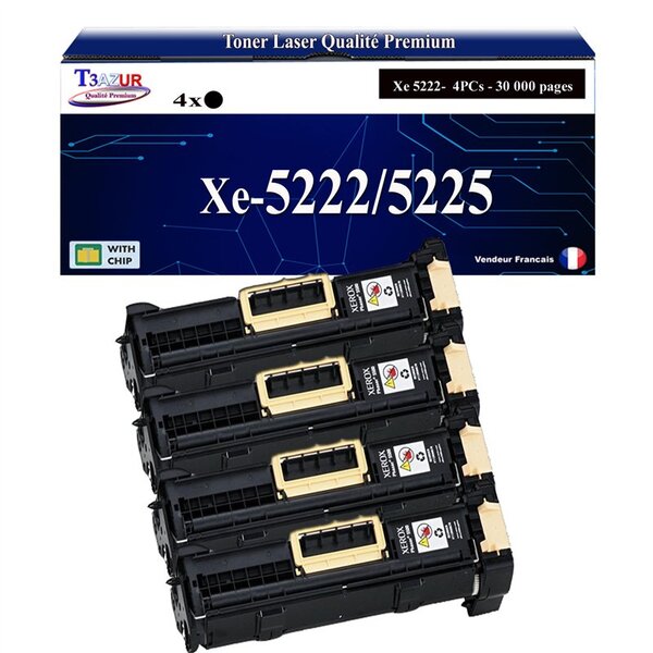 T3AZUR -4x Toners compatibles avec Xerox WorkCentre 5222 5225 5230 (106R01306) - Noir