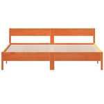 vidaXL Cadre de lit sans matelas cire marron 180x200cm bois pin massif