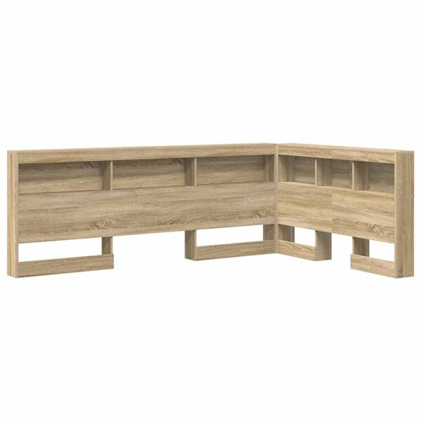 vidaXL Tête de lit de rangement Chêne Sonoma 207 5 x 137 5 x 76 5 cm