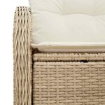 vidaXL Canapé de jardin avec coussin Beige 121 x 62 x 69cm polyrotin