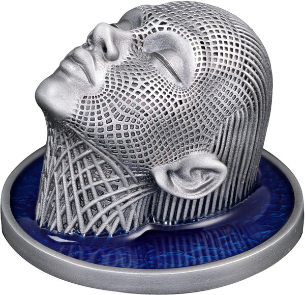 Monnaie LADY WATERFALL Wireframe Art 2 Oz Argent 2$ Niue 2026 (PRÉCOMMANDE)