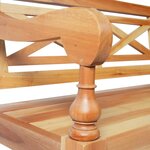 vidaXL Banc Batavia 123 cm Bois d'acajou massif Marron clair