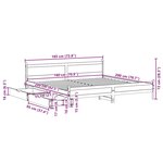 vidaXL Cadre de lit sans matelas cire marron 180x200cm bois pin massif