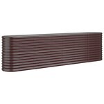 vidaXL Lit surélevé de jardin Acier galvanisé marron
