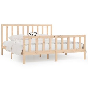 vidaXL Cadre de lit sans matelas 200x200 cm bois massif