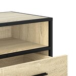 vidaXL Meuble TV chêne sonoma 80x34 5x40 cm bois d'ingénierie et métal