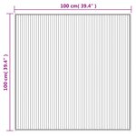 vidaXL Tapis carré naturel clair 100x100 cm bambou