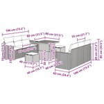 vidaXL Ensemble de canapé de jardin 9 Pièces Noir polyrotin