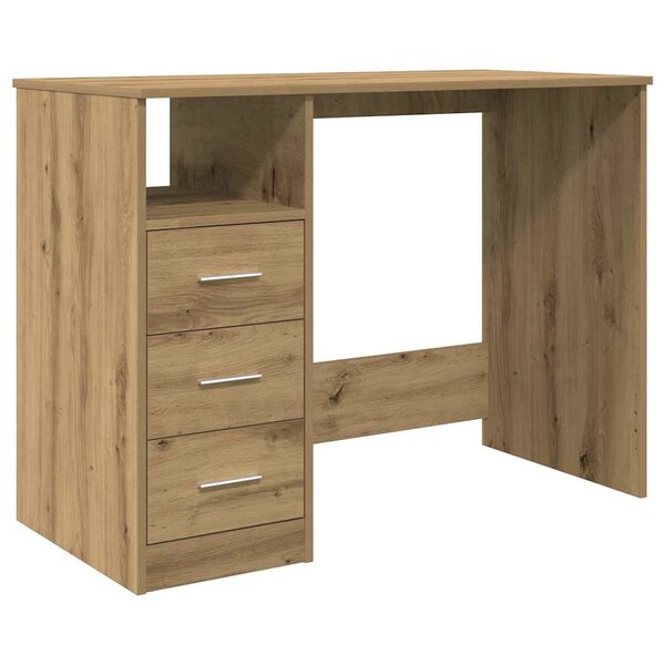 vidaXL Bureau chêne artisanal 102x50x76 cm bois d'ingénierie