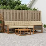 vidaXL Ensemble de canapés d'extérieur 5 Pièces Naturel et Beige