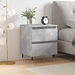 vidaXL Table de chevet gris béton 40x35x50 cm bois d’ingénierie