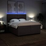 vidaXL Sommier à lattes de lit avec matelas Marron foncé 200x200 cm