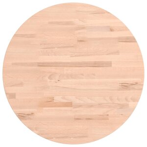 vidaXL Dessus de table Ø50x2 5 cm rond bois massif de hêtre