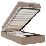 VidaXL Cadre de lit ottoman et matelas cappuccino 90x200 cm similicuir