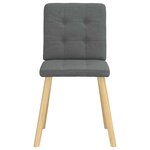 vidaXL Chaises à manger lot de 2 gris foncé tissu