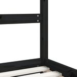 vidaXL Cadre de lit pour enfants noir 2x(90x190) cm bois de pin massif