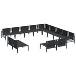 vidaXL Ensemble de canapé de jardin 13 Pièces Anthracite Acier