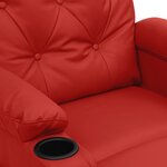vidaXL Fauteuil inclinable électrique Rouge bordeaux Similicuir