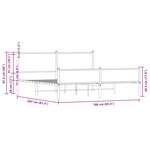 vidaXL Cadre de lit en métal sans matelas chêne fumé 160x200 cm