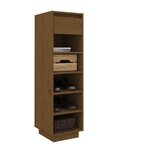 vidaXL Armoire à chaussures marron miel 30x34x105cm bois de pin massif