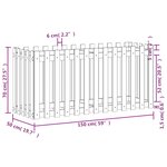 vidaXL Lit surélevé de jardin design de clôture 150x50x70cm pin massif