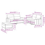 vidaXL Ensemble de canapés 3 Pièces avec coussins Jaune clair Tissu
