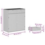 vidaXL Armoire de rangement de jardin gris 105x55x113cm résine tressée