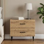 vidaXL Cabinet de chevet Chêne artisanal 62 x 34 5 x 47 5 cm