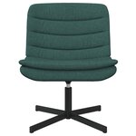 vidaXL Chaise Pivotante Vert foncé Tissu Standard Pivotant