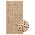 vidaXL Tapis ZIZUR beige 80x250 cm aspect de jute intérieur extérieur