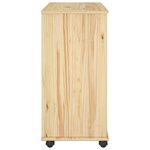 vidaXL Cabinet roulant Marron 63 5 x 39 x 79 cm Bois de Pin Massif