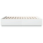vidaXL Cadre de lit avec LED sans matelas blanc 180x200 cm
