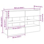 vidaXL Meuble TV mural Montage mural Bois Ancien 98 5 x 30 x 60 5 cm