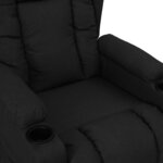 vidaXL Fauteuil inclinable Noir Tissu