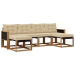 vidaXL Ensemble de canapés d'extérieur 6 pc Naturel et Beige