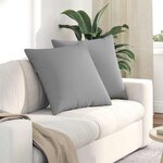 vidaXL Coussins de canapé 2 Pièces Gris 60 x 60 cm tissu