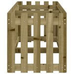 vidaXL Lit surélevé de jardin design de clôture bois de pin imprégné