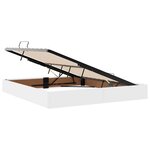 vidaXL Lit avec rangement et LED avec matelas Blanc pur 160 x 200 cm