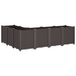 vidaXL Jardinière marron 160x120x53 cm polypropylène