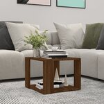 Vidaxl table basse chêne marron 40x40x30 cm bois d'ingénierie