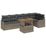 vidaXL Ensemble de canapé de jardin Manuel 7 Pièces Gris 100 x 55 x 73 cm