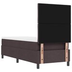 vidaXL Lit à ressorts avec matelas Marron foncé 80 x 200 cm tissu