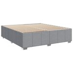 vidaXL Sommier à lattes de lit avec matelas Gris clair 180x200cm Tissu