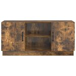 vidaXL Meuble TV Chêne fumé 102 x 34 5 x 47 cm Bois d'ingénierie