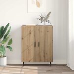 vidaXL Buffet Chêne artisanal 69 5 x 34 x 90 cm Bois d'ingénierie